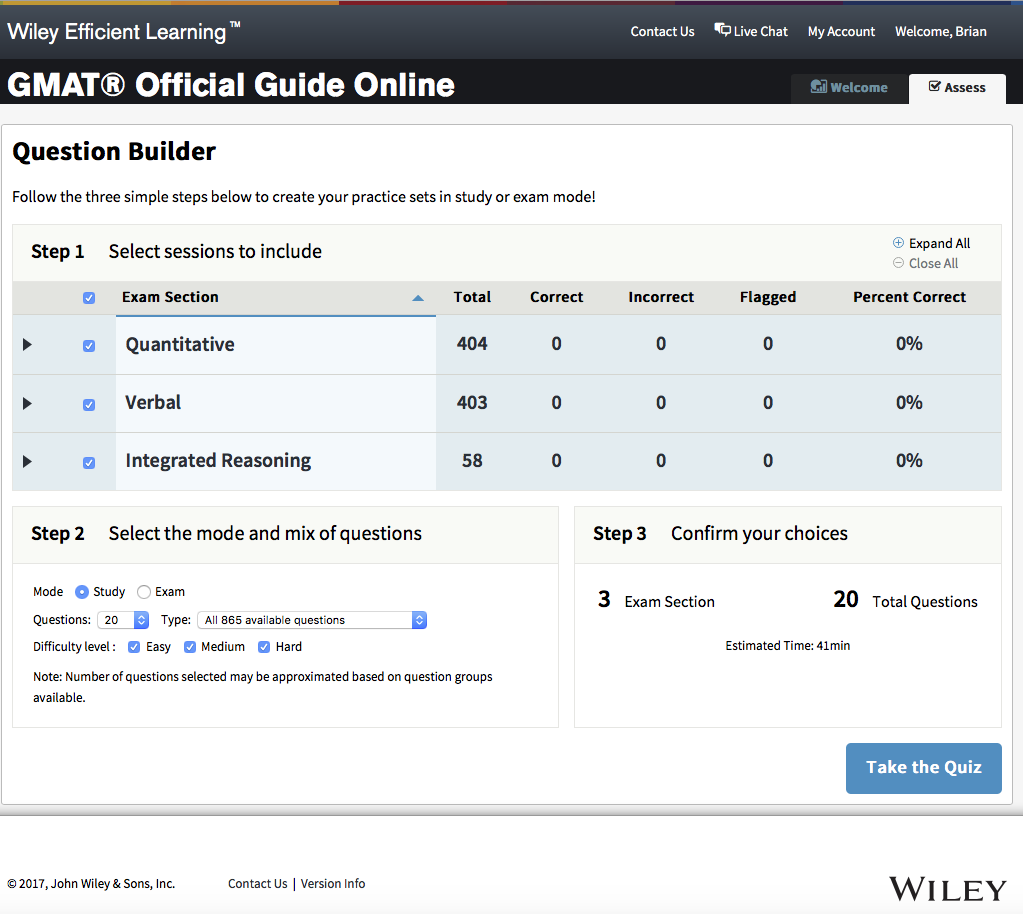 GMAT News The Wiley Efficient Learning Platform Has Arrived. General